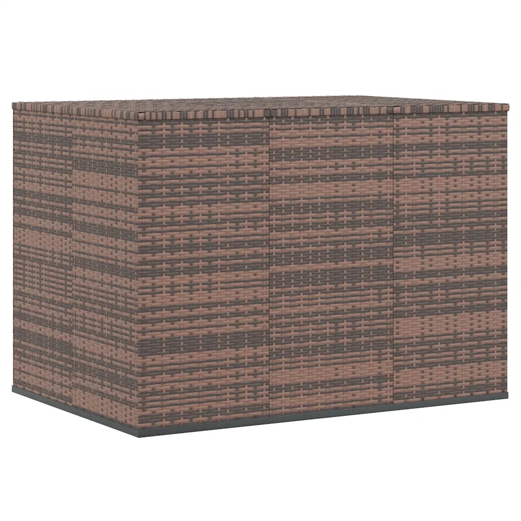 Contenitore da Giardino in Rattan PE 145x100x103 cm Marrone 317230