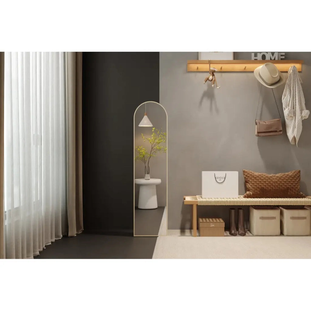 Specchio ROSALIA – 40x160 cm – Rovere invecchiato – Finitura in legno – Design rustico e raffinato