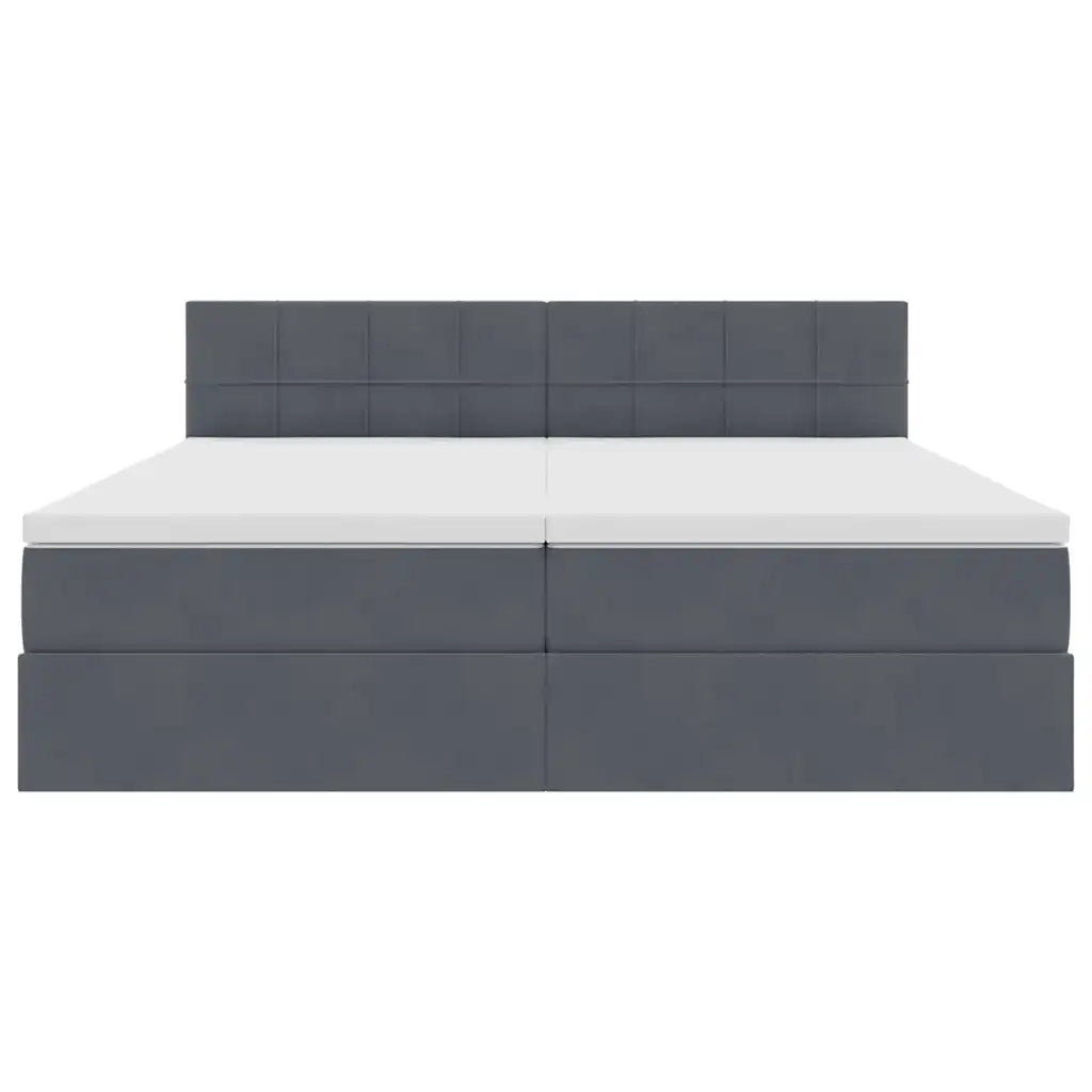 Letto con Contenitore con materasso Grigio scuro 90 x 200 cm