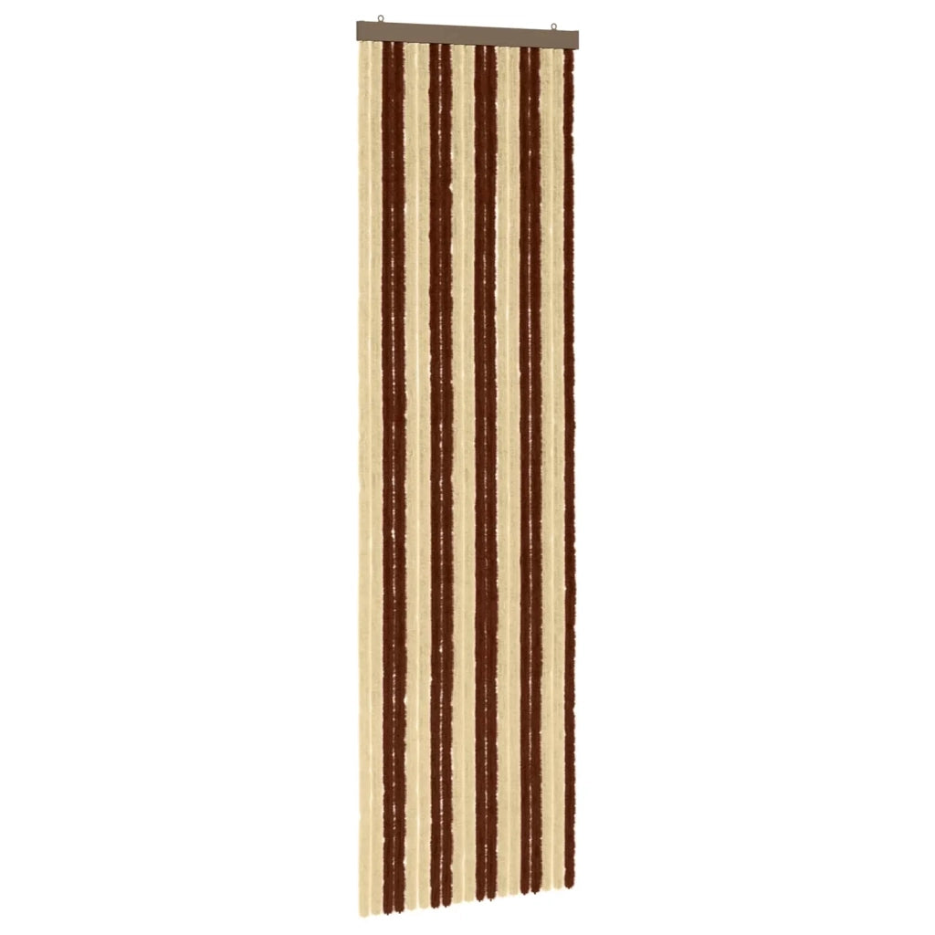 Tenda per insetti in chenille Marrone e Beige 56 x 200 cm 42034446