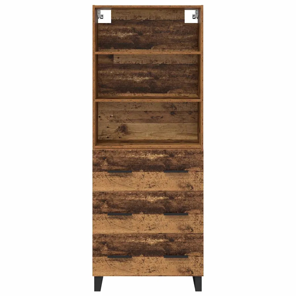 Credenza con cassetto 2 pcs Legno vecchio Legno multistrato