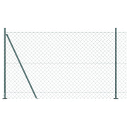 Recinzione metallica con 7 pali flangiati 1,5x10 m in acciaio zincato
