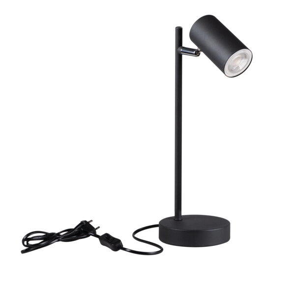 Lampada da tavolo nera regolabile EVALO TL GU10 10W Kanlux
