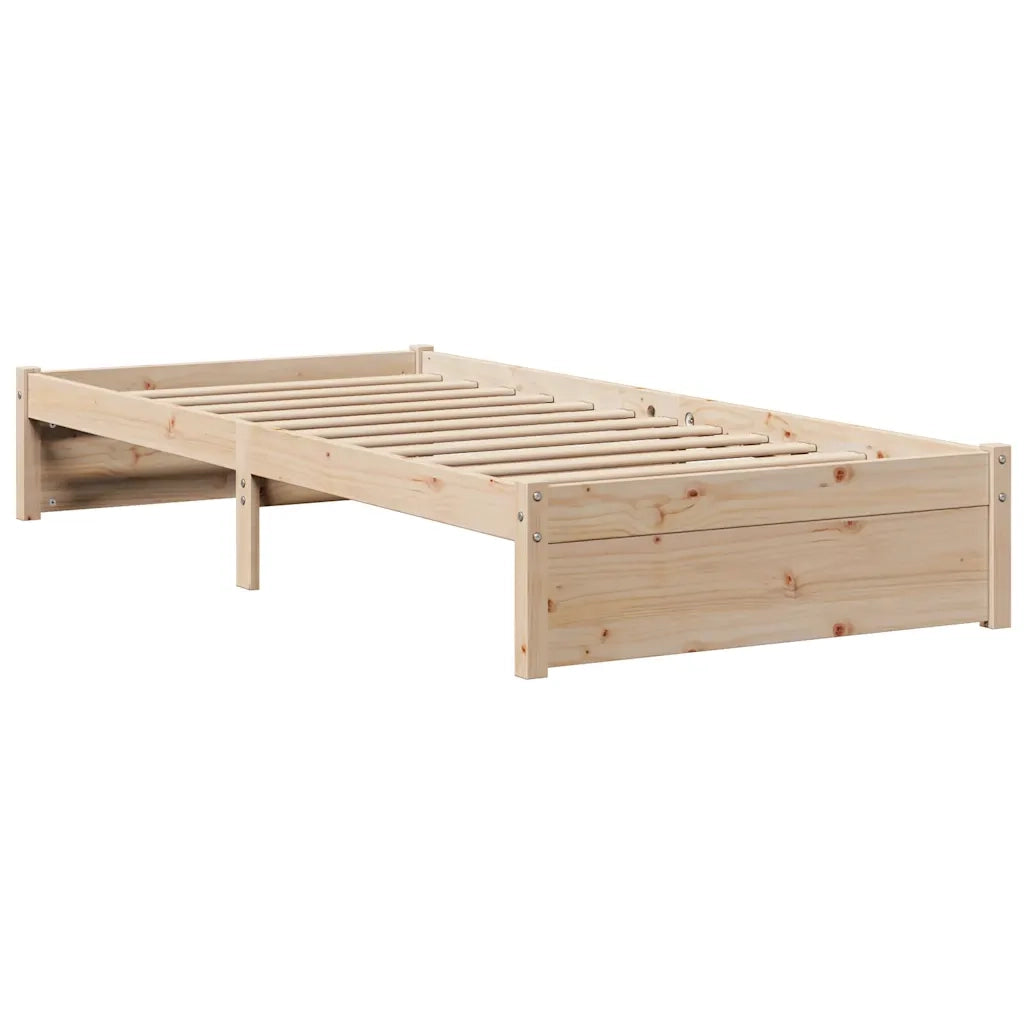 Giroletto con Testiera 75x190 cm in Legno Massello di Pino 3306720