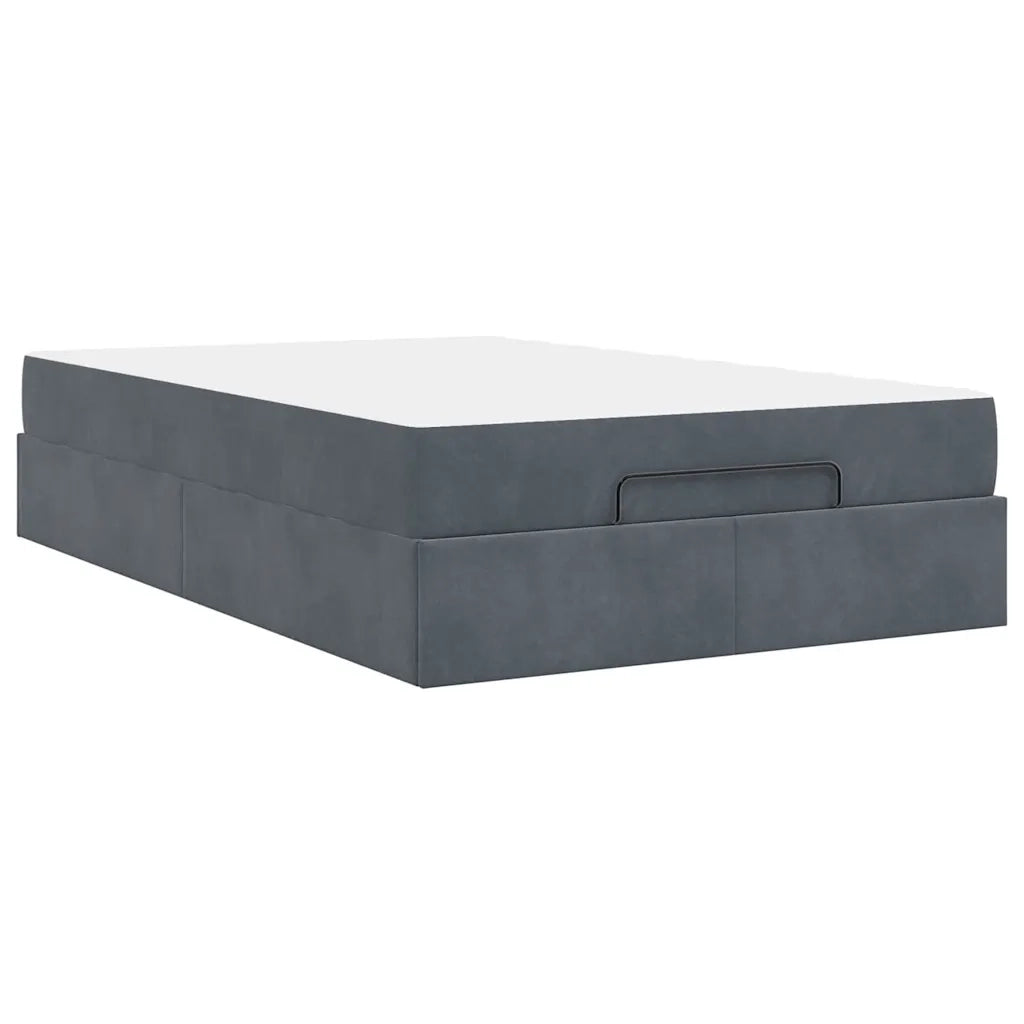 vidaXL Struttura del letto Grigio scuro 120 x 190 cm Velluto