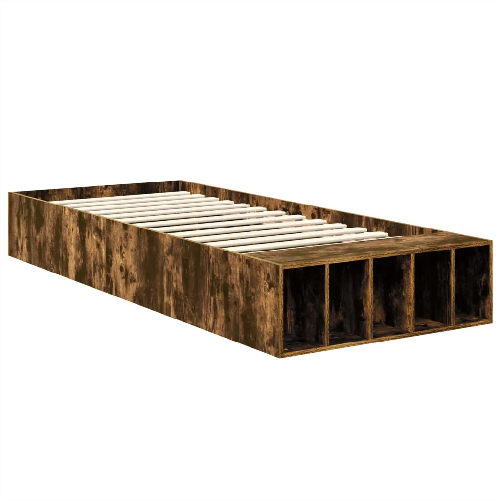 Struttura del letto Rovere fumé 90 x 190 cm Legno multistrato