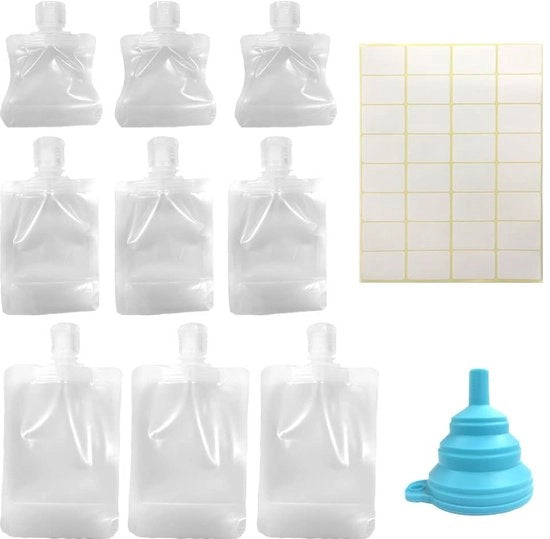 Set di Sacchetti per Spremi 9pz - Contenitori Riscaldabili - Borse Idrauliche - Leggere - Impermabili - Senza Odore - Chiusura Sicura - Per Viaggi