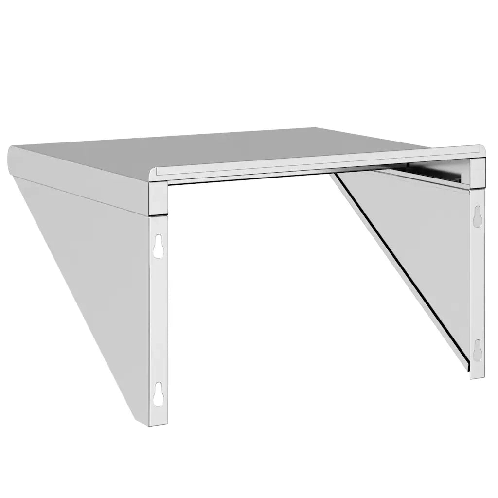 vidaXL Mensola a Muro 50x45x31 cm Argento in Acciaio Inossidabile
