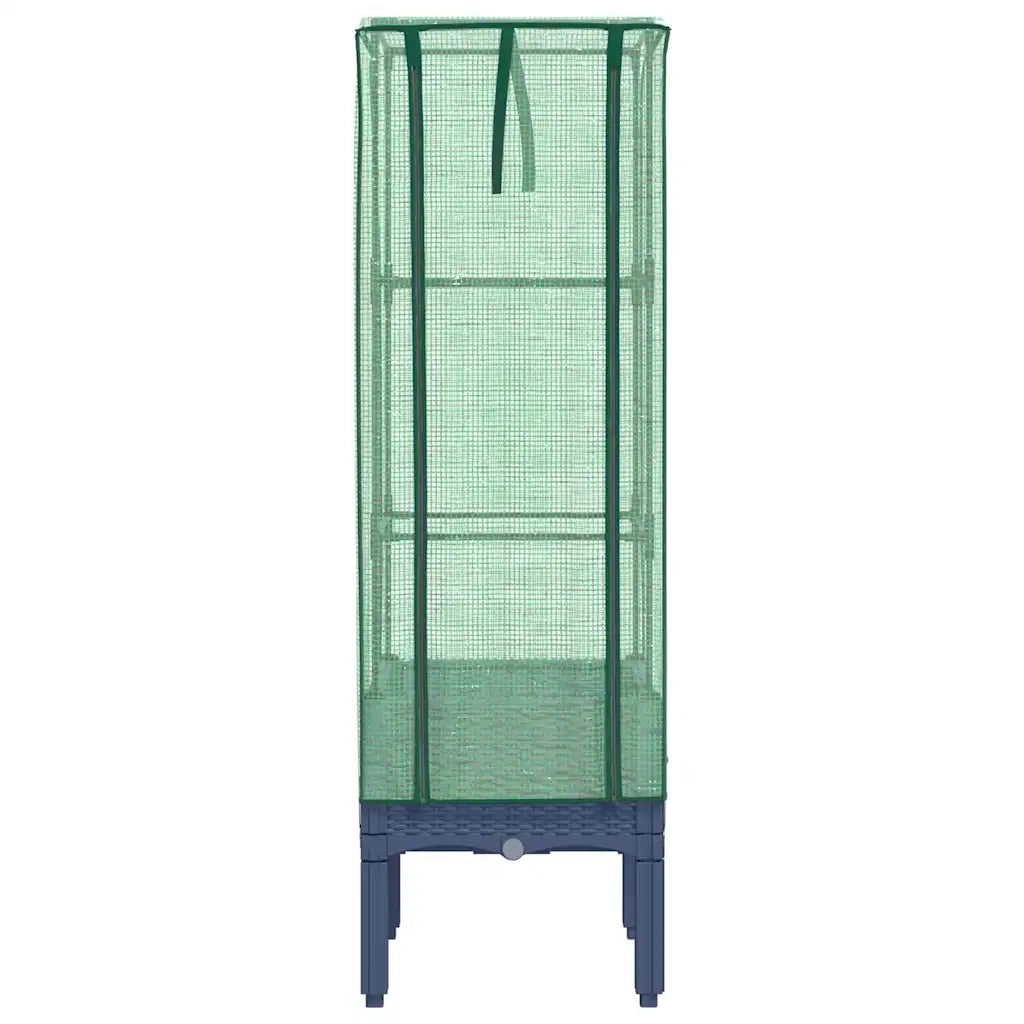 Letto Rialzato con Copertura Serra Effetto Rattan 40x40x140 cm 4015832