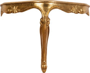 Biscottini Mensola a muro in legno finitura foglia oro anticato Made in Italy L43xPR21xH32