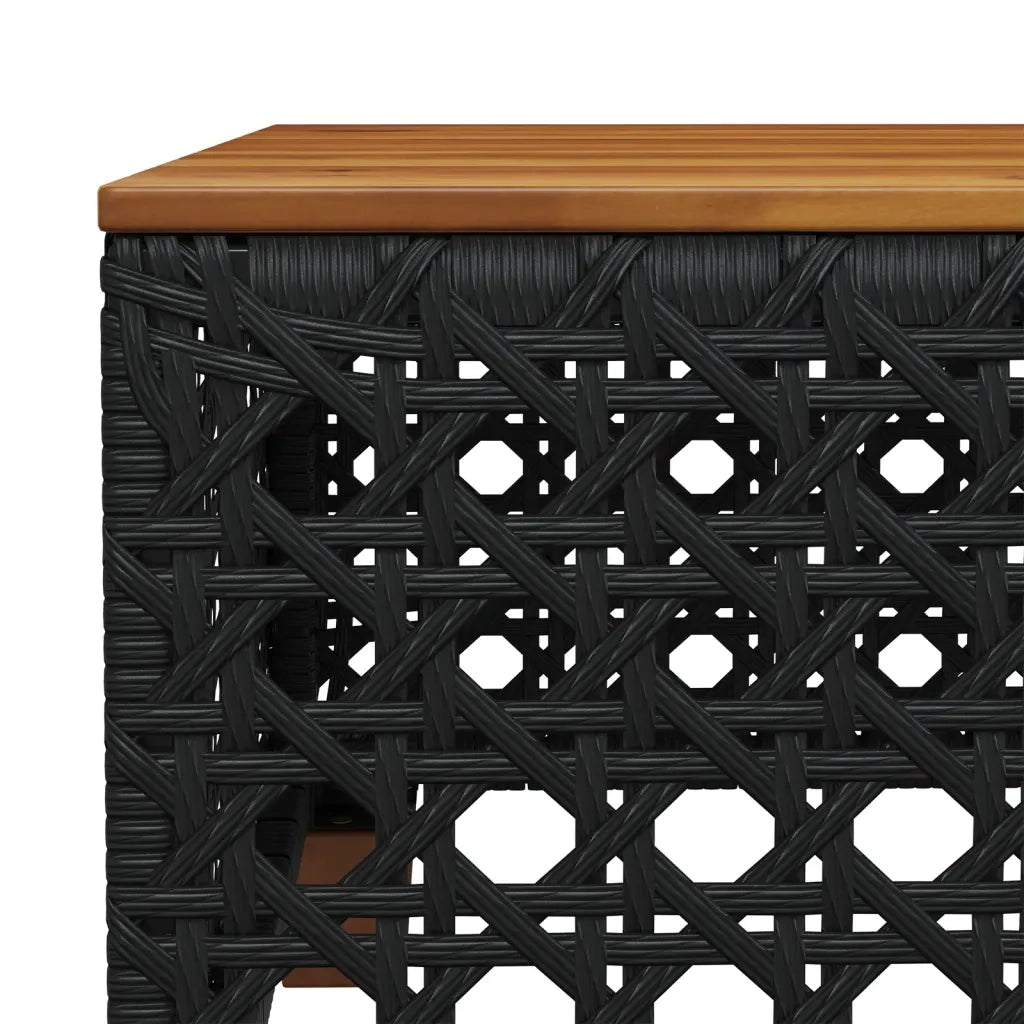 Set Divani da Giardino 10pz con Cuscini in Polyrattan Nero 3261986
