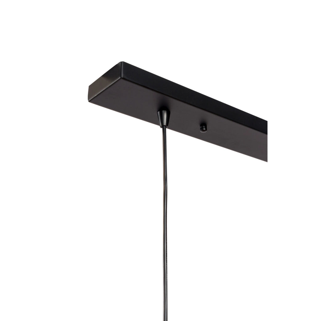Lampadario a sospensione 7 luci H340 nero stile industriale a gabbia