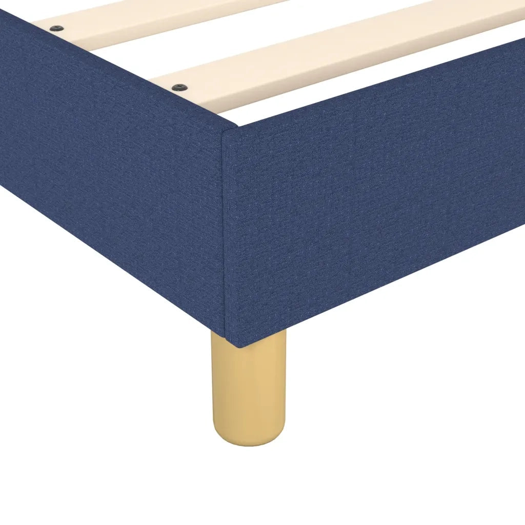 Struttura Letto a Rete a Molle-Giroletto Blu 90x200 cm in Tessuto 435921
