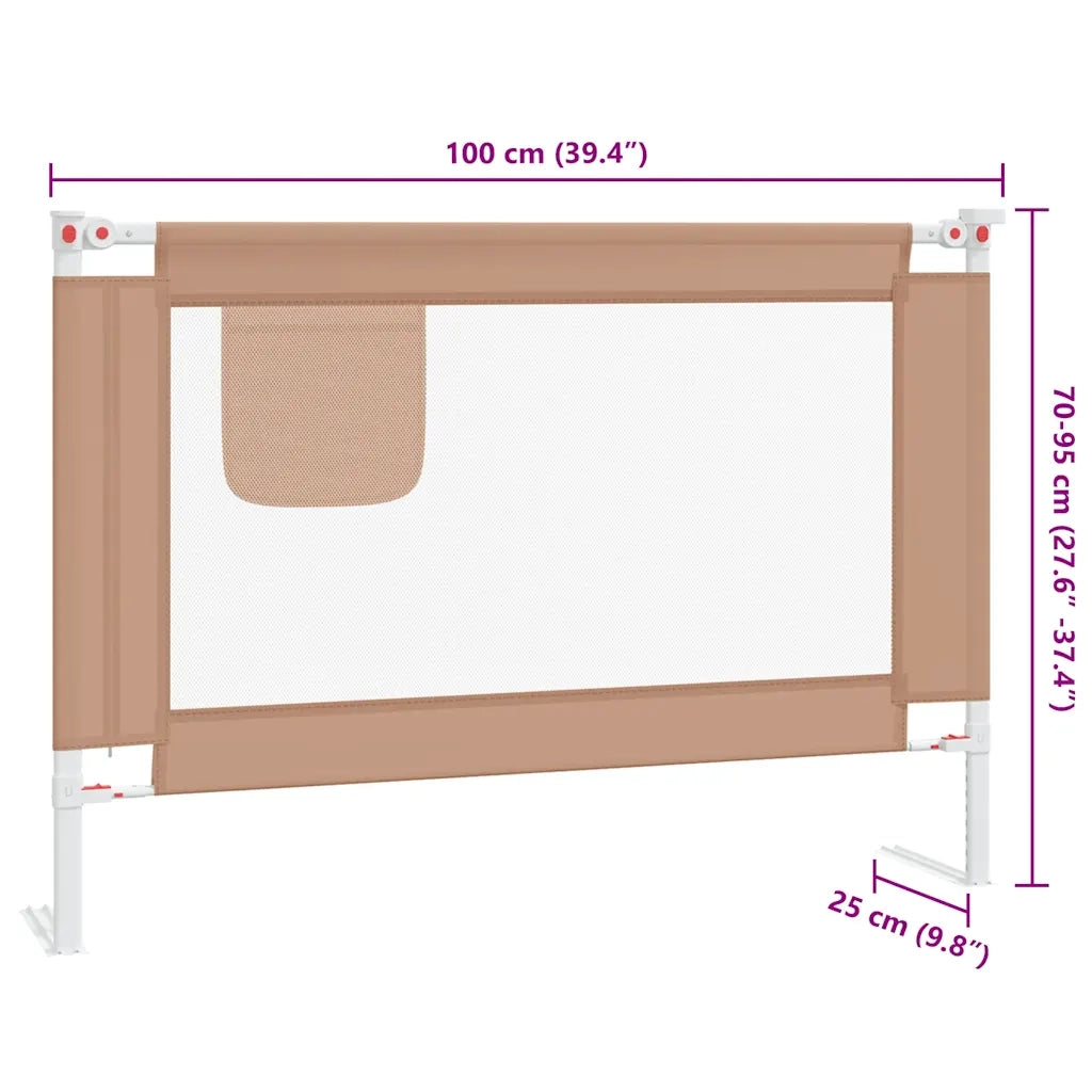 Sponda Letto di Sicurezza per Bambini Talpa 100x25cm in Tessuto 10217