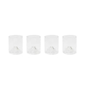 Set quattro bicchierini con ghiaccio shots on the rocks