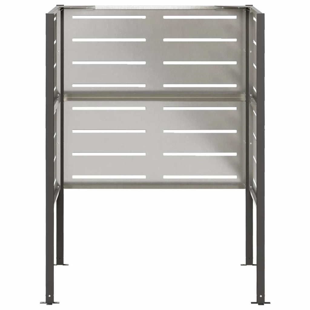 Schermo per bidone della spazzatura 85 x 85 x 113 cm Argento 8013430