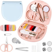 Kit di cucito per emergenze portatile per principianti - borsa ripiegabile, tasca per viaggiatori familiari.
