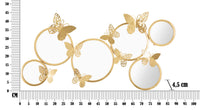 Pannello da Muro Farfalla Mirror 89,5x4,5x45,5 cm in Ferro
