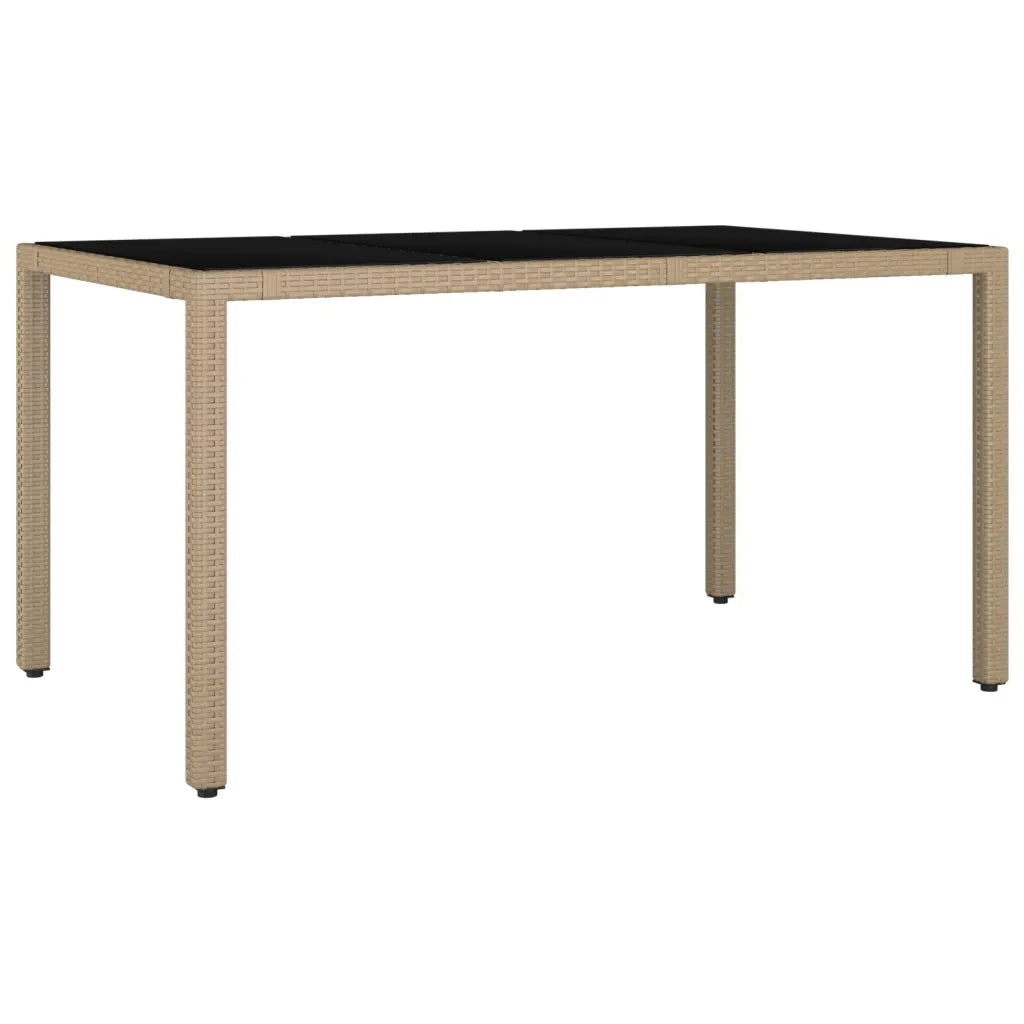 Set da Pranzo da Giardino 7 pz con Cuscini Beige in Polyrattancod mxl 89685