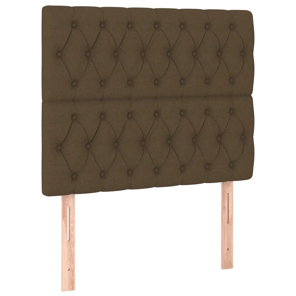 Giroletto a Molle con Materasso Marrone Scuro 100x200cm Tessuto 3131652