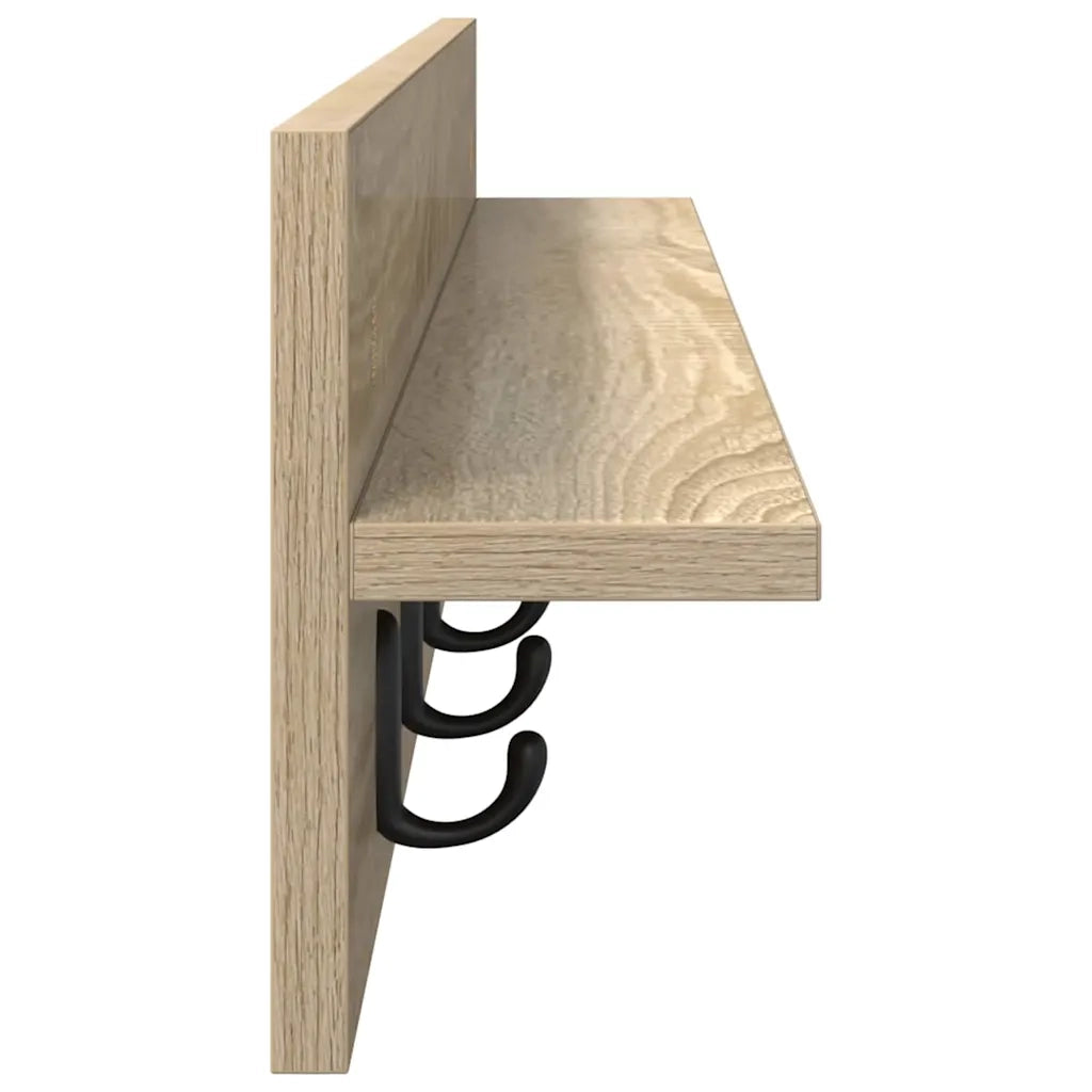 Appendiabiti a muro Rovere Sonoma 100 x 10,5 x 18 cm 874405