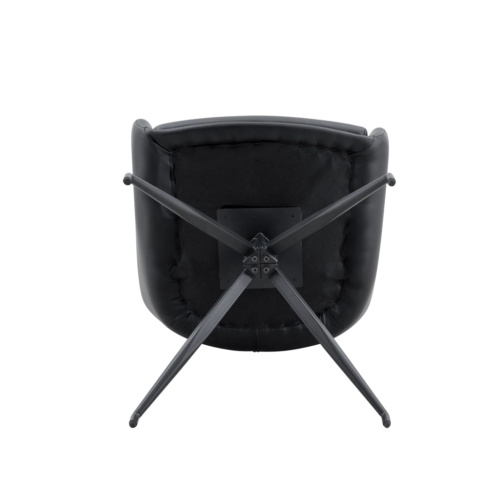 Set da pranzo con tavolo rotondo in vetro temperato e metallo; nero e trasparente