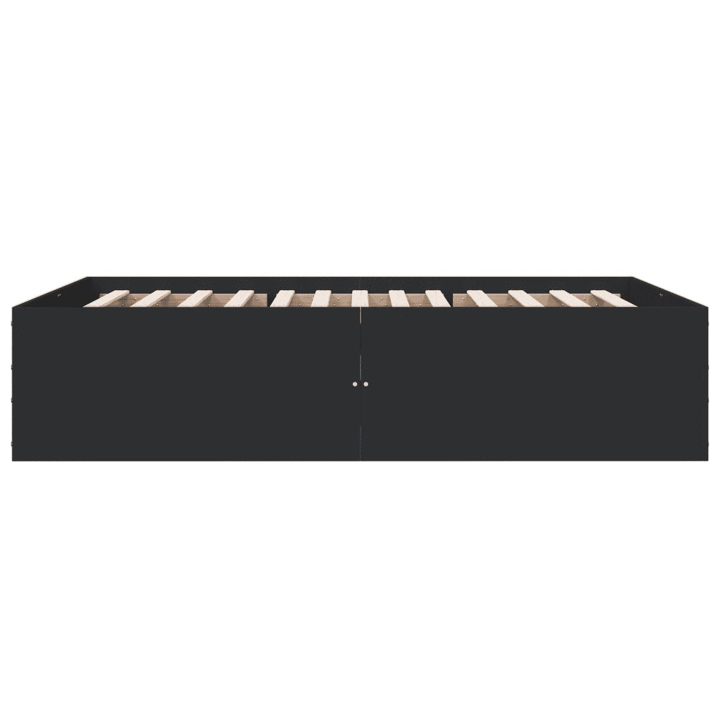 Giroletto-Struttura Letto Nero 120x190 cm in Legno Multistrato 686731