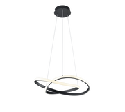 Lampada a sospensione LED cerchio, metallo, antracite, D 60 cm, Course