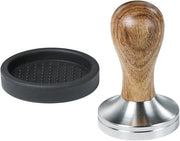 Stampatore di caffè da 58 mm in acciaio inossidabile con maniglia in legno per macchine da caffè e baristi - accessorio per la preparazione di caffè perfetta