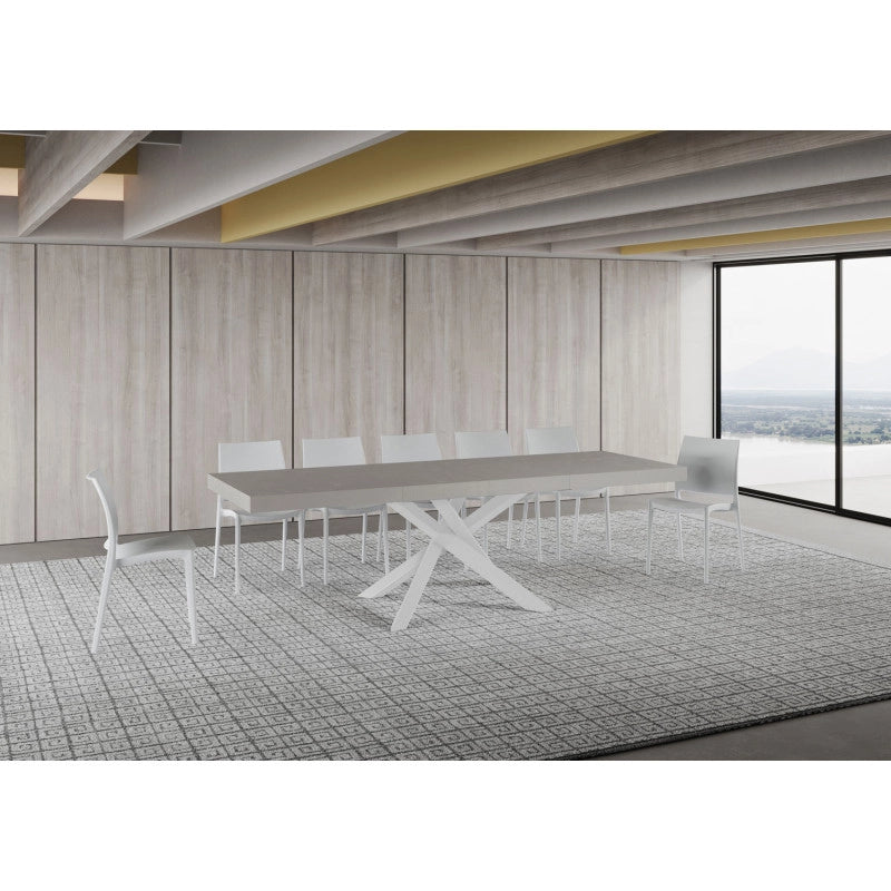 Tavolo allungabile 160/264x90 cm Volantis Premium telaio Bianche - Cashmere