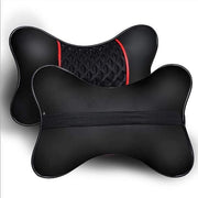 Cuscino per auto da viaggio - Sostegno cervicale - Disegno confortevole - Cintura elastica - Adatto per la colonna vertebrale cervicale - 28x18 cm - Cuscino per auto