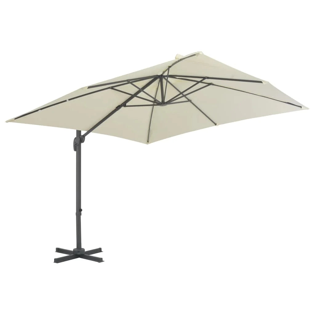 Ombrellone con base portatile 300 x 300 cm sabbia 02_0008051