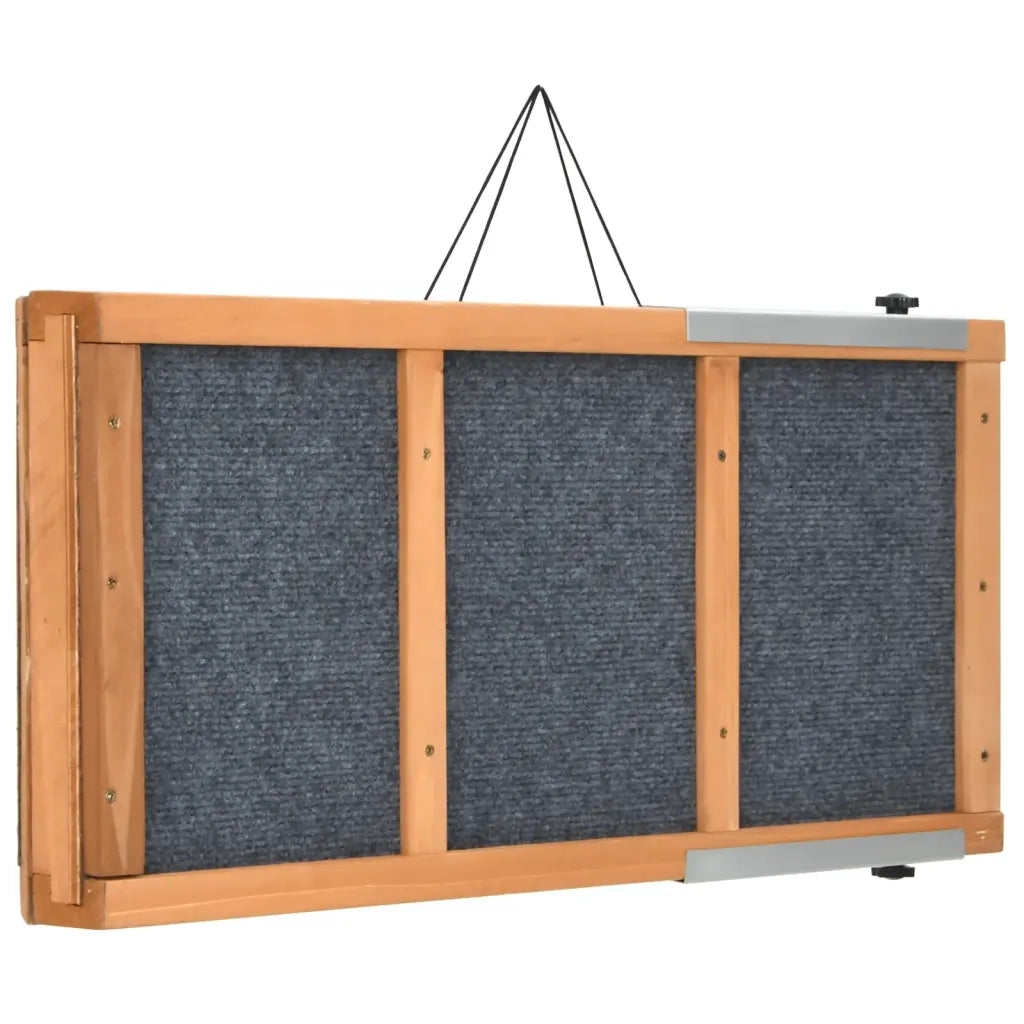 Rampa per Cani Grigia 120x30 cm in Legno Massello di Abete 172419
