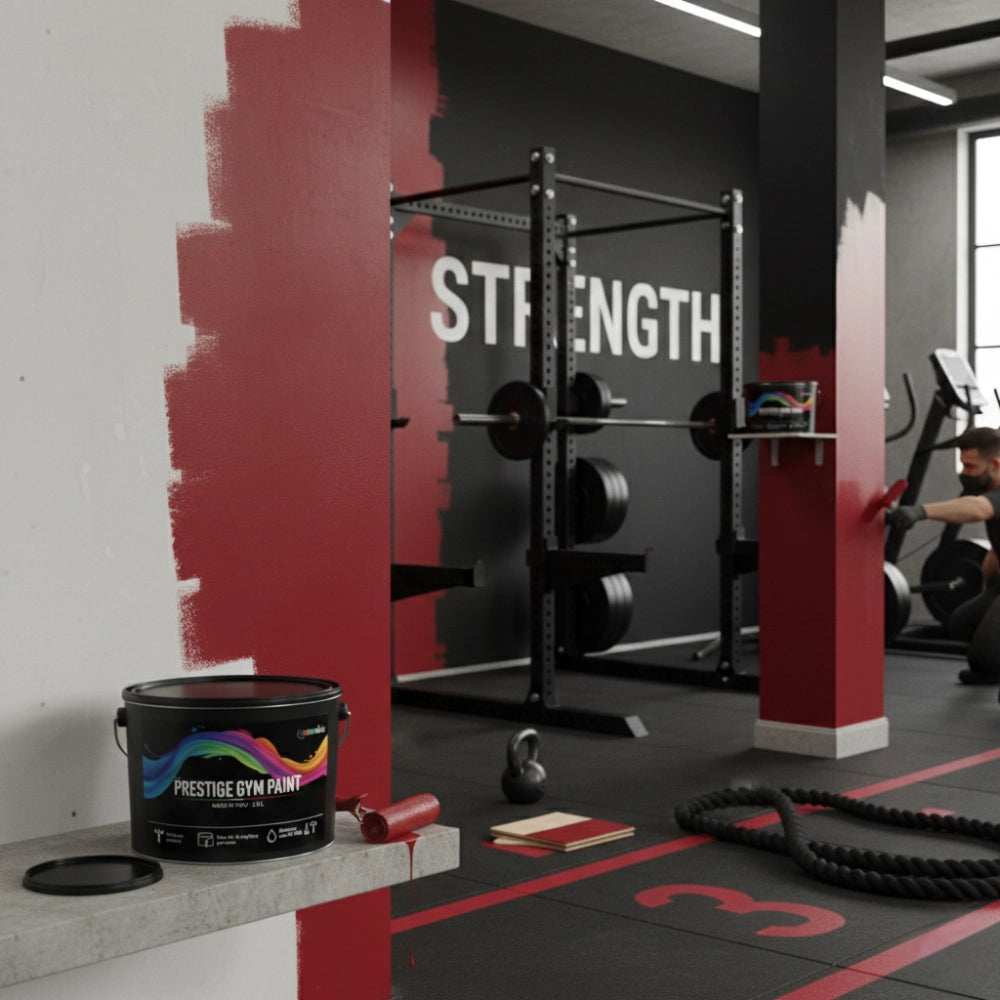 Pittura murale prestige gym paint rosso rubino super lavabile *** formato 2.5 lt, confezione 1