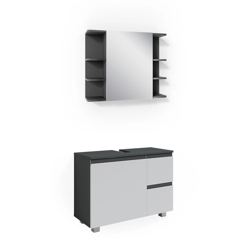 Vicco Set mobili bagno Antracite 2 parti
