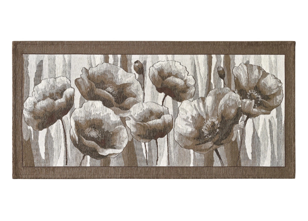 Tappeto Passatoia Cucina Corsia Retro Antiscivolo Disegno Amsterdam By Suardi - 55x80 - Fango