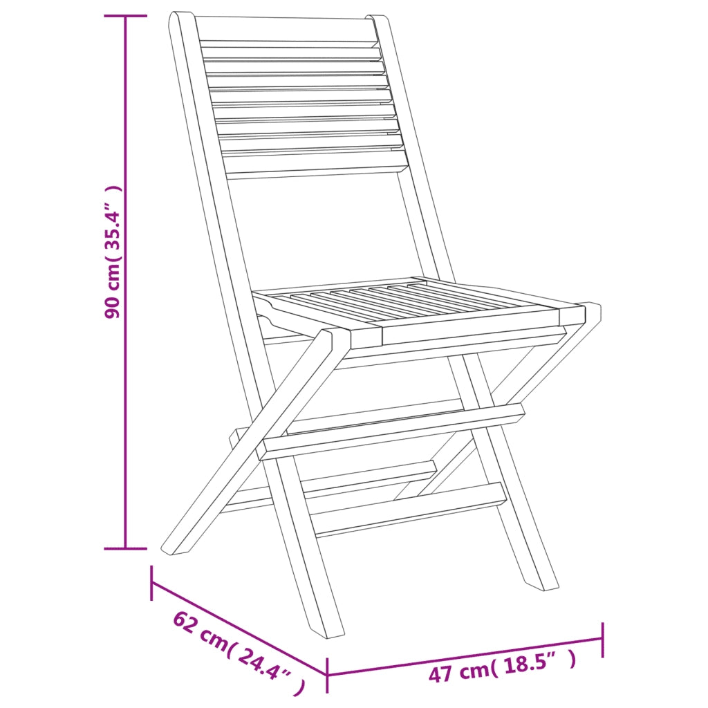 Set da Pranzo per Giardino 5 pz in Legno Massello di Teak 3155040