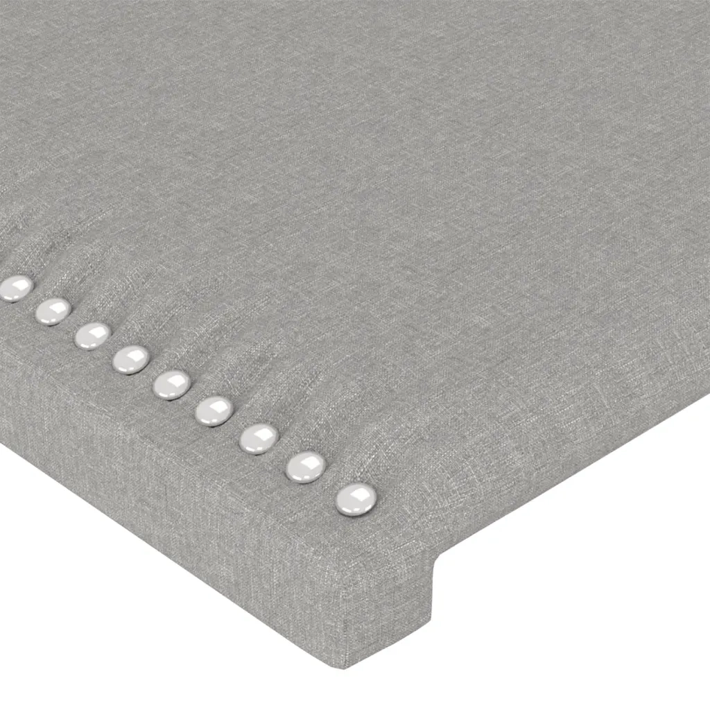 Testiera a LED-Testata con LED Grigio Chiaro 147x16x118/128 cm in Tessuto 991780