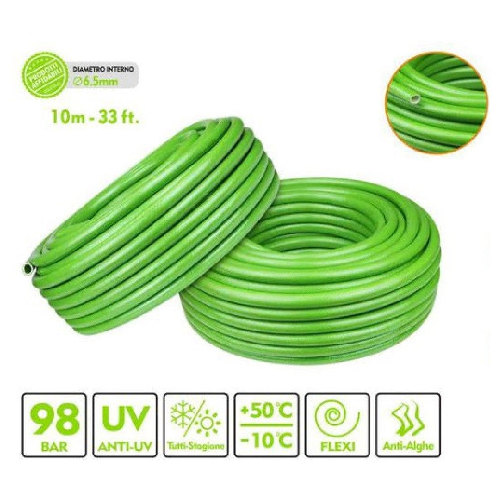 Trade Shop - Tubo Per Giardino Irrigazione In Pvc Verde Pompa Acqua 10metri 33ft ø6.5mm 57511 -