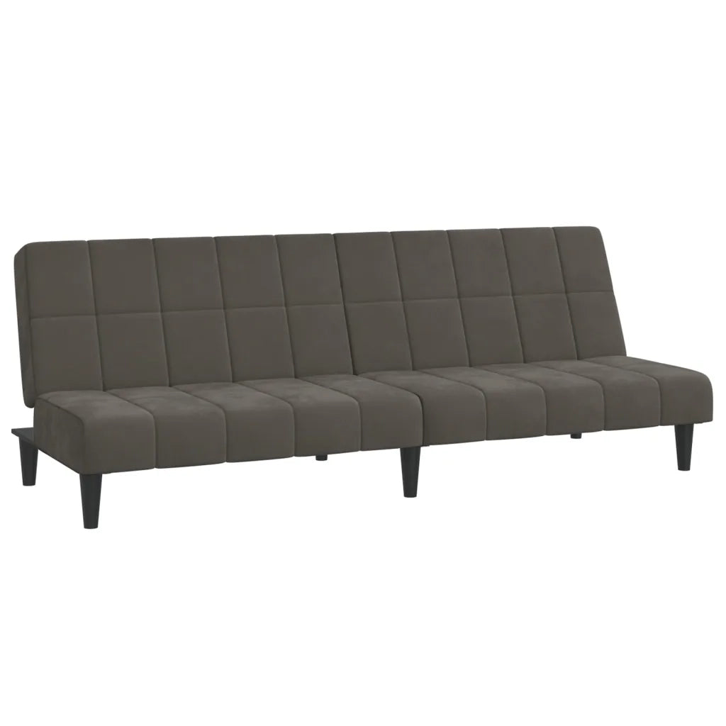 Divano Letto a 2 Posti Grigio Scuro in Vellutocod mxl 111506