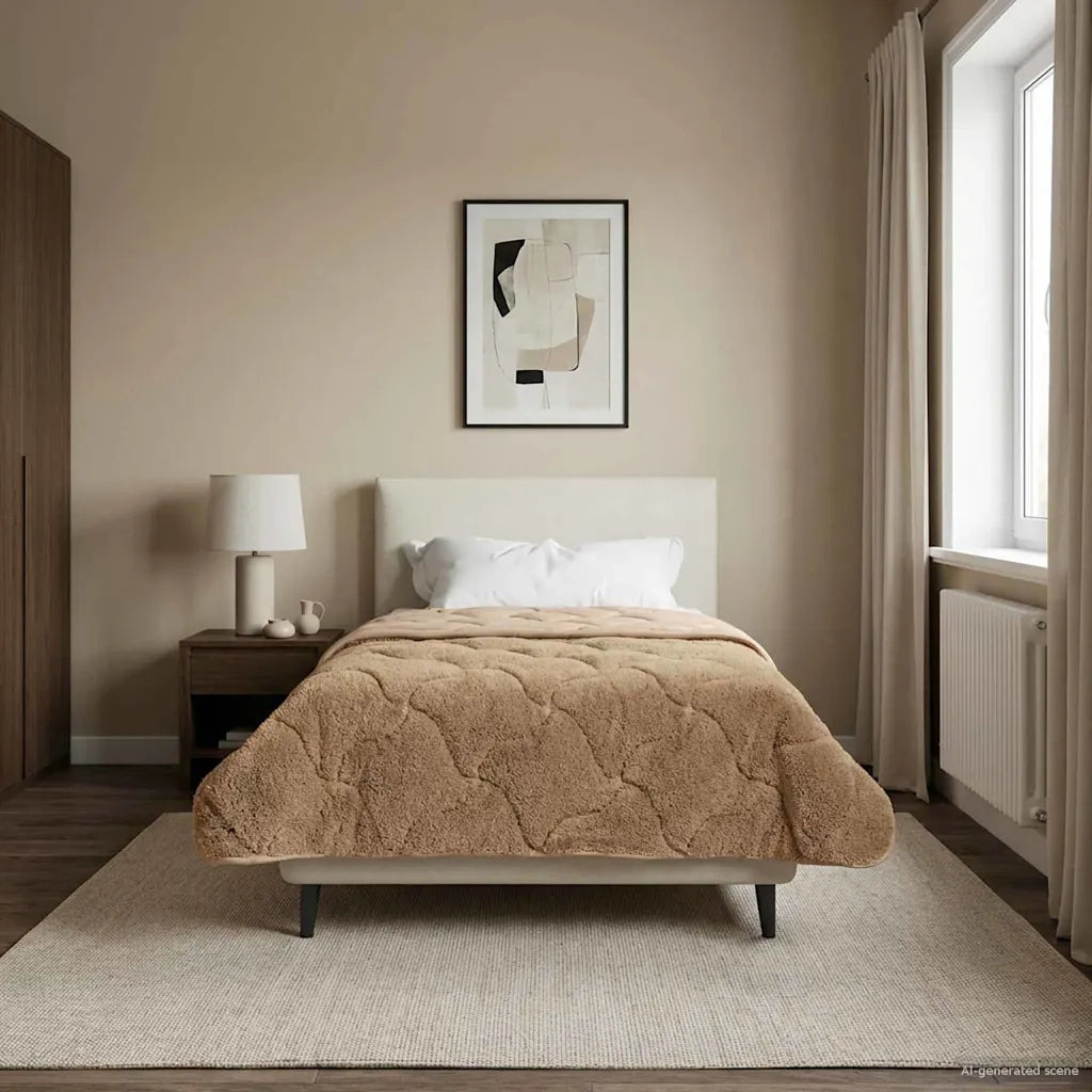 Piumone | Duvet Invernale Talpa 140 x 220 cm Microfibra e Fleece Teddy