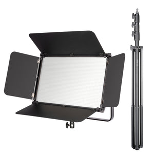 LED Niova 150-F Pro luce d'area incl. treppiede per lampada, luce d'area da 150 W con bicolore, luce da studio con luminosità dimmerabile, luce video con radiocomando