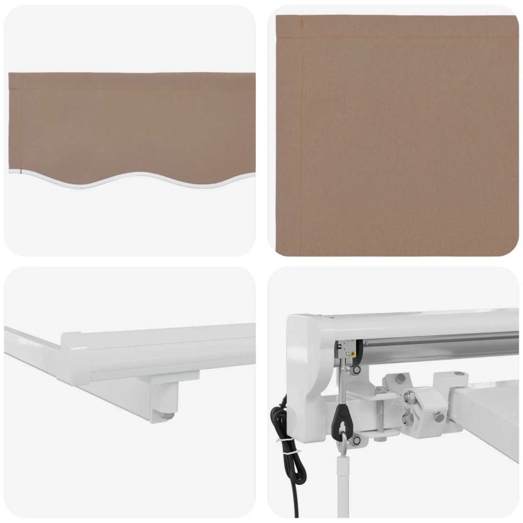 Tettuccio Elettrico Retrattile Tortora 4,5 × 3 m 3426251