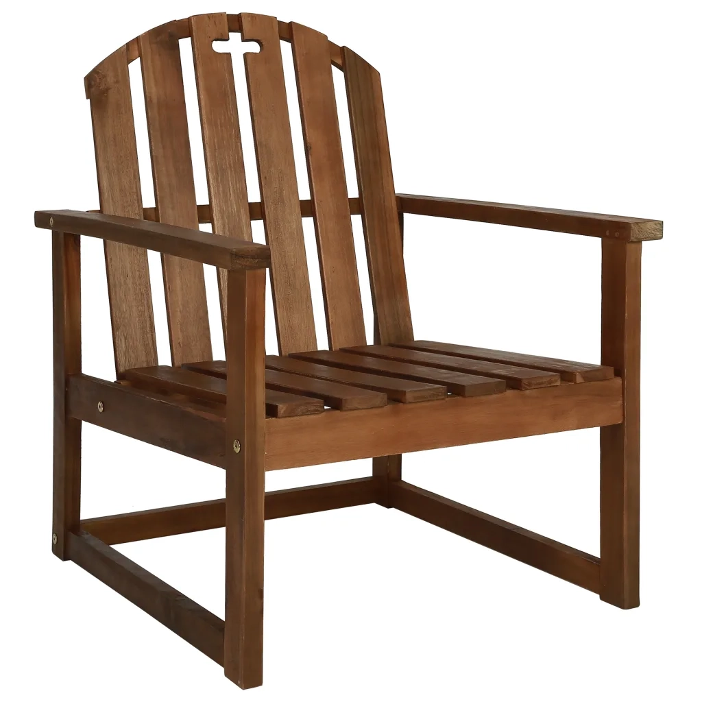 Set da Pranzo da Giardino 4 pz in Legno Massello di Acacia 44035