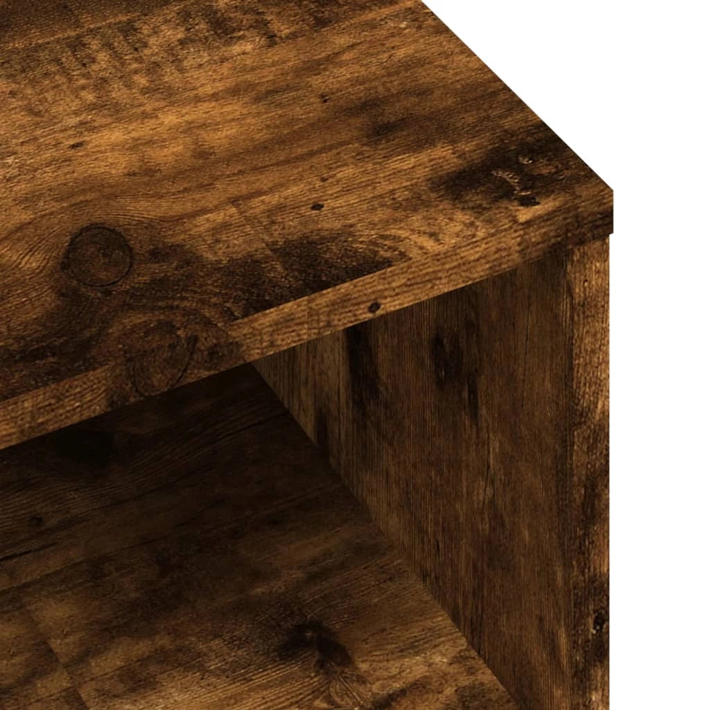 Mobile TV multimediale scaffale TV credenza mobile TV sala da pranzo soggiorno camera da letto rovere affumicato 120 x 34 x 37 cm legno ingegnerizzato marrone 02_0027319