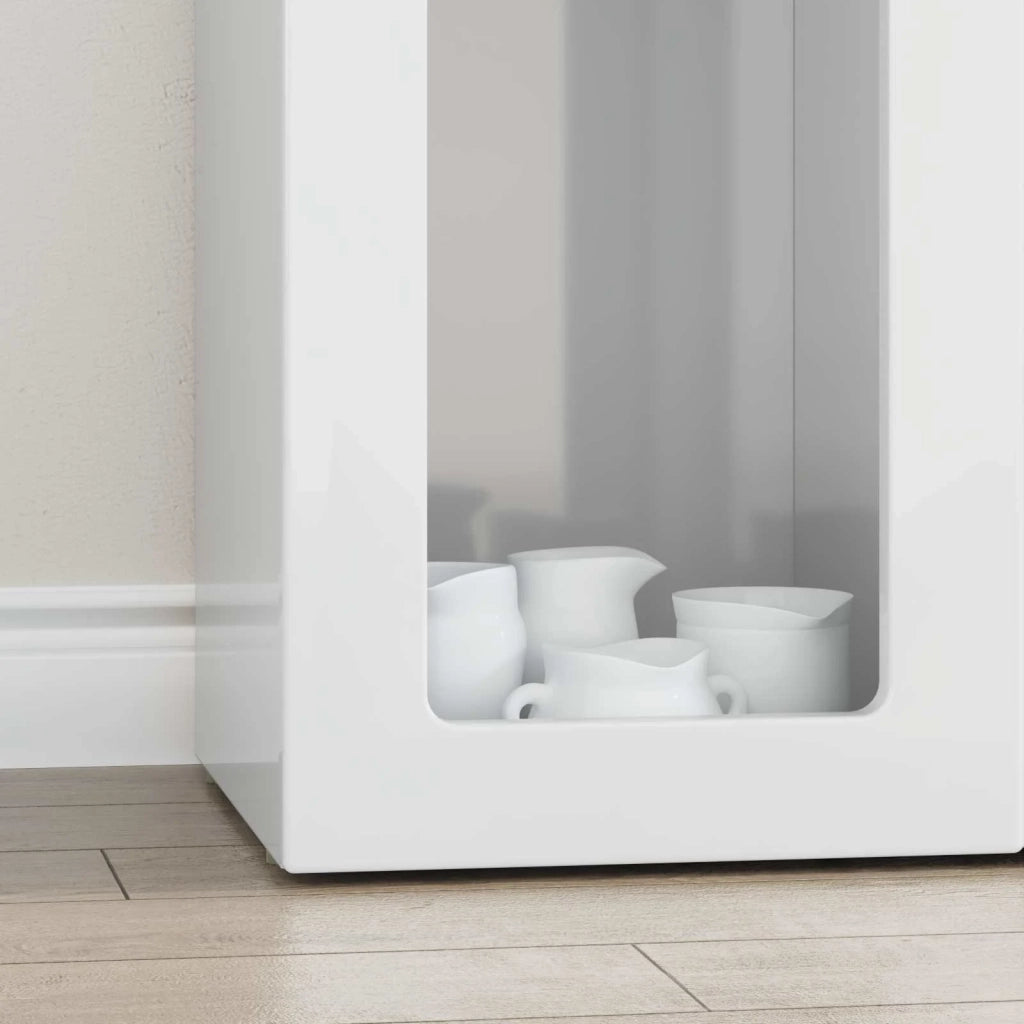 Credenza-Buffet-Armadio da cucina Bianco Lucido 59 x 35 x 100,5 cm Legno multistrato