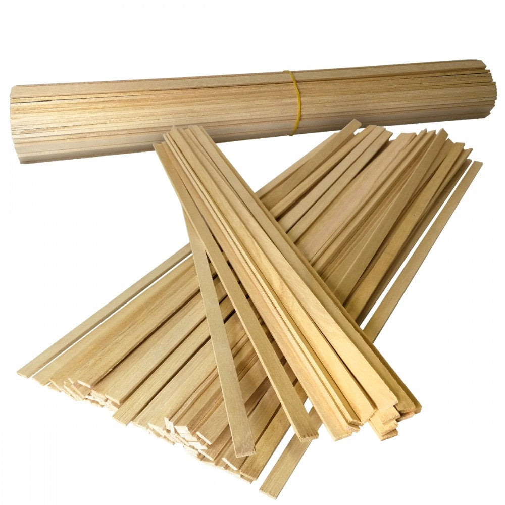 BASTONCINO RETTANGOLARE - 80pz Per Bricolage - Modellismo - Ultraleggero - 9X2X400mm
