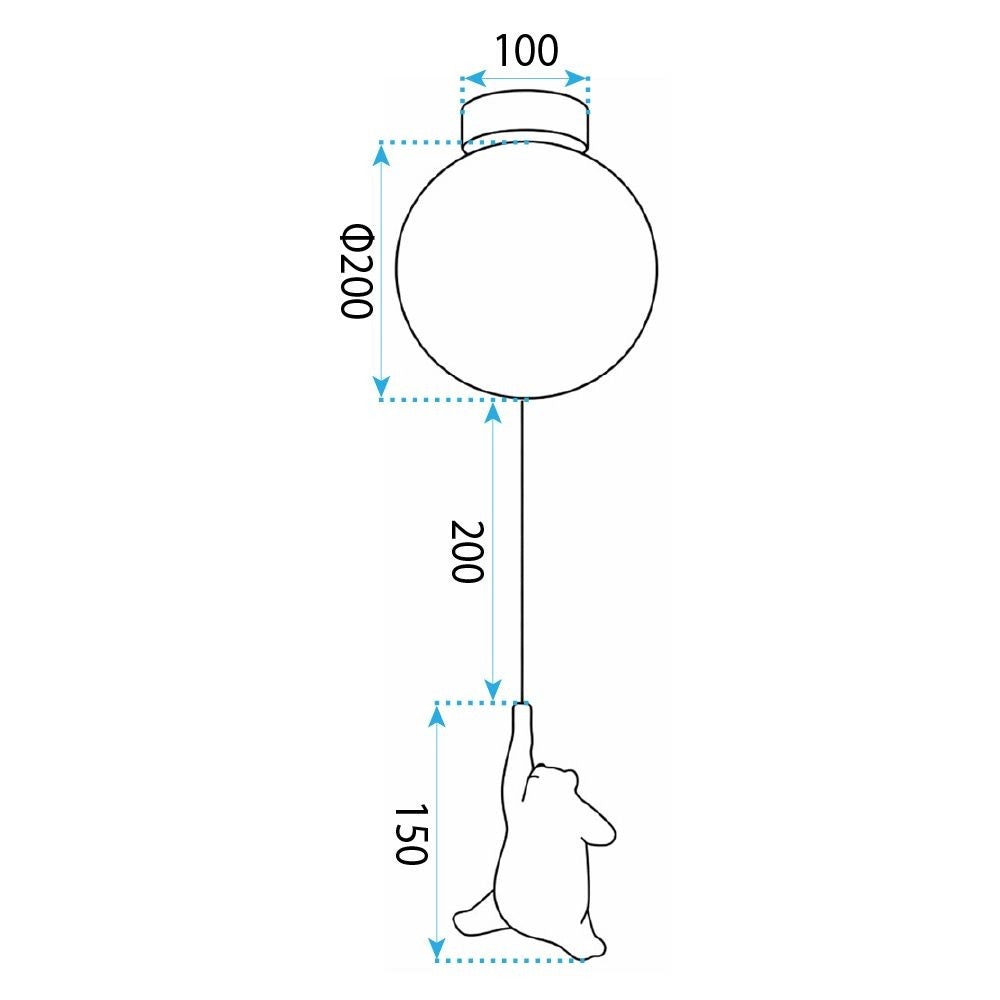 Plafoniera Da Soffitto G167-1cp Orsetto