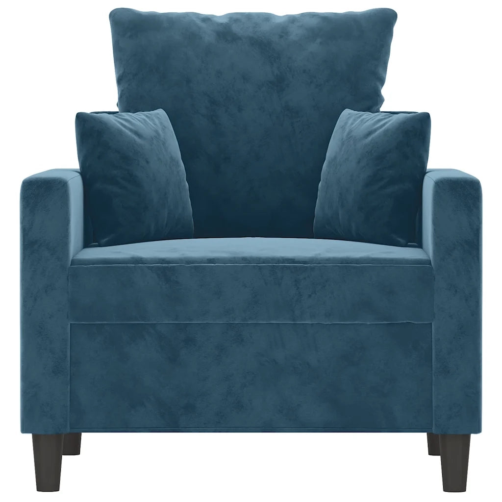 Divano Sedia-Poltrona Blu 60 cm Velluto 255603