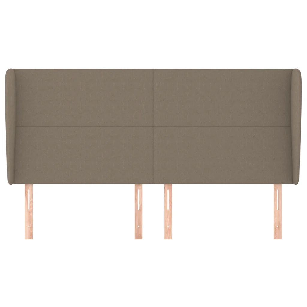 Testiera | Testata ad Orecchio Tortora 183x23x118/128 cm in Tessuto